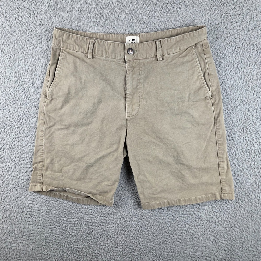 Flint And Tinder Shorts Mens 33 Brown Chino Stretch Casual Summer Huckberry Hike